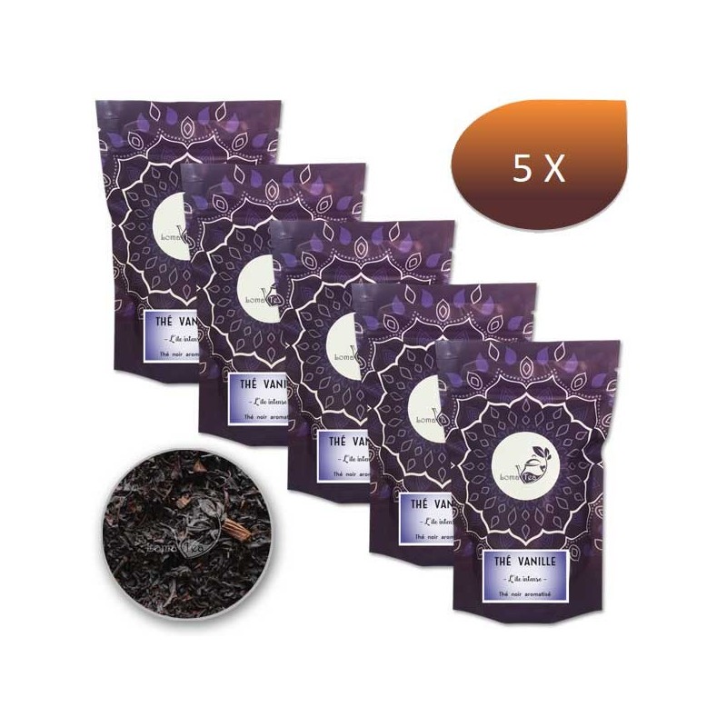 Pacchetto x 5 tè nero vaniglia lomatea sfumata 100g