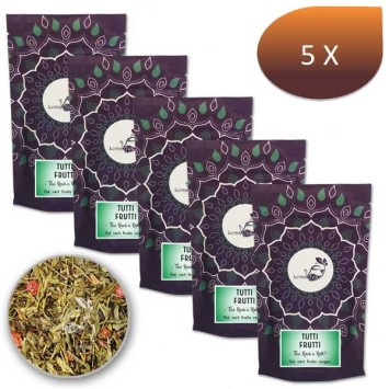 Pacchetto x 5 Tutti Green Tea Futti Lomatea Bulk 100g