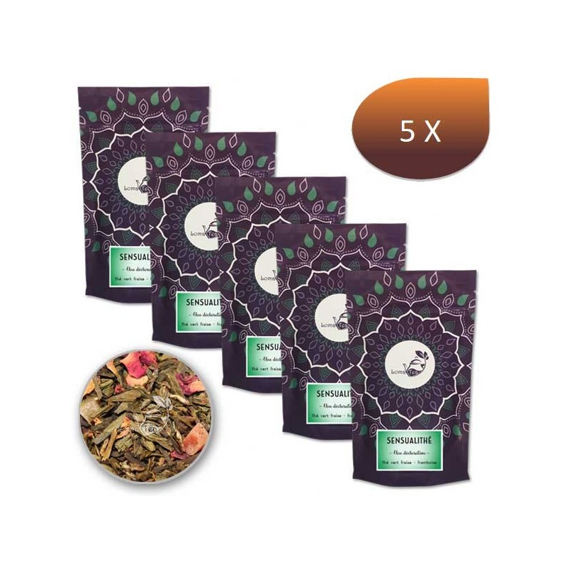 Pack x 5 Thé vert SENSUALITHÉ VRAC 100g - LOMATEA