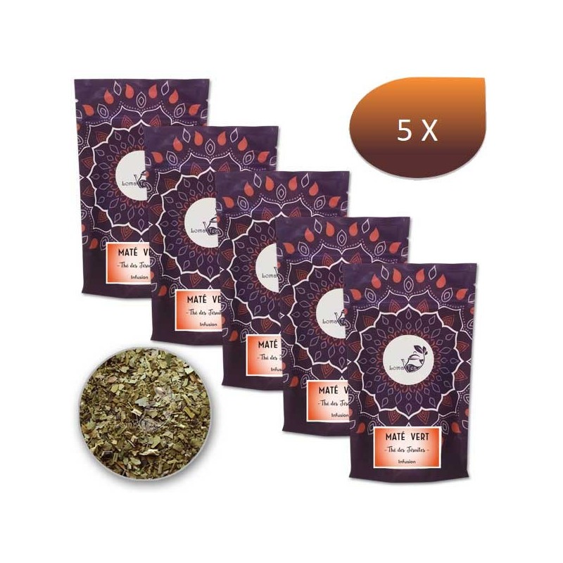 Pack X 5 Infusion Maté Green Lomatea Bulk 100g