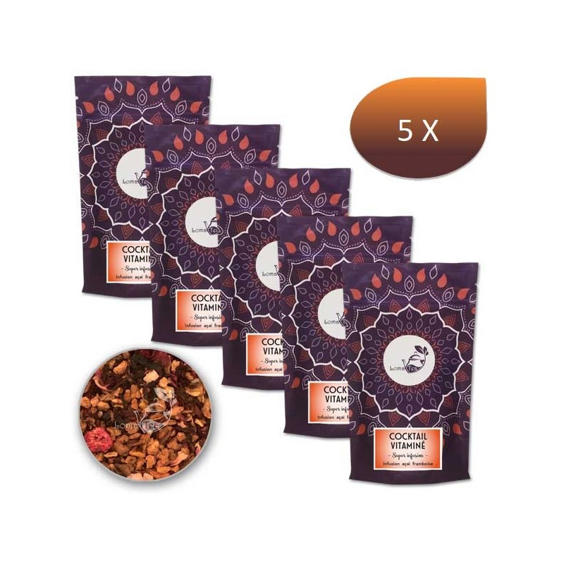 Pacchetto X 5 Infusione Cocktail Vitamin Lomatea Bulk 100g