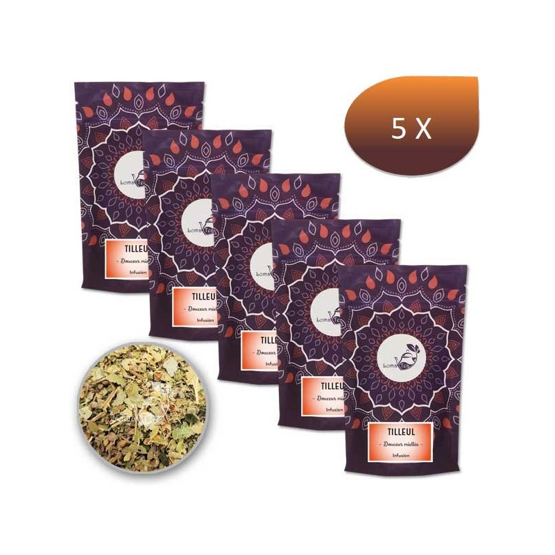 Pack x 5 Infusion TILLEUL VRAC 70g - LOMATEA