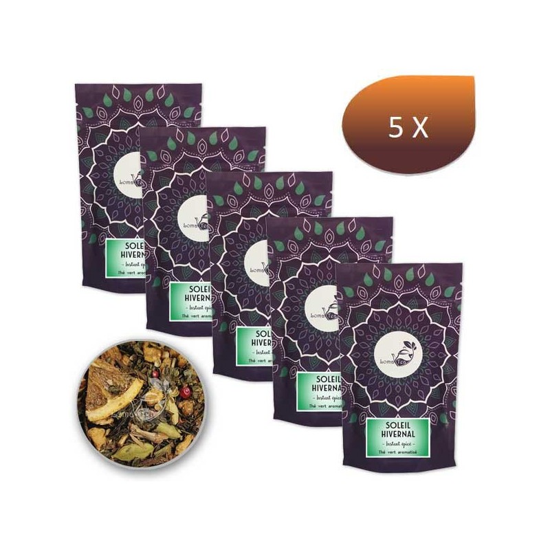 PACCHIO X 5 TEA GREEN SOLE TEA INVERNO LOMATEA BUSTO 100G