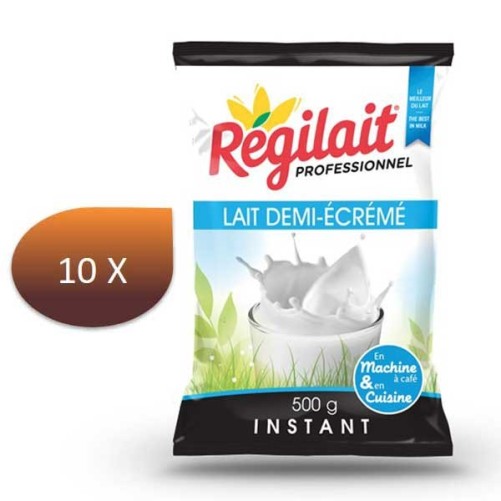 Pack x 10 half -ecrémé milk regulated for automatic distributor - 500 gr
