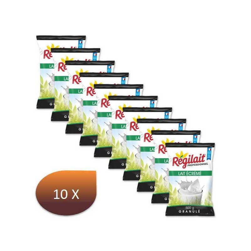 Pacchetto x 10 latte scremato regolato per il distributore automatico - 500 gr