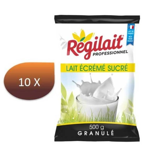 Pack x 10 Lait écremé sucré pour Distributeur Automatique 500g - RÉGILAIT