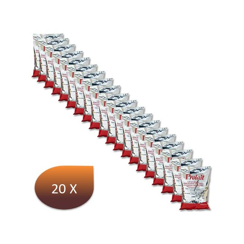 Pacco x 20 latte mezza a mezza polvere 500 g - prolite
