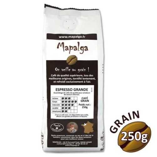 Grande espresso grain coffee - 250g - MAPALGA