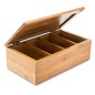 Bamboo Tea Box 4 scomparti di grandi dimensioni