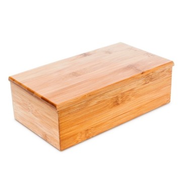 Bamboo tea box 4 compartments