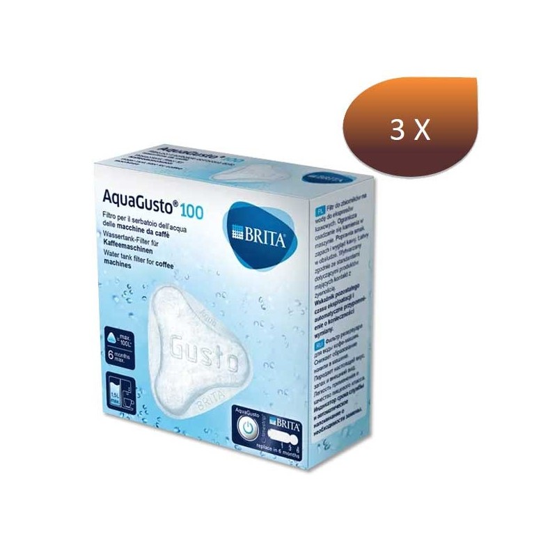 Lot de 3 Filtres Universels Brita Aqua Gusto 100 litres 1018872