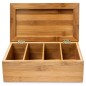 Bamboo Tea Box 4 scomparti di grandi dimensioni