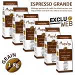 Pack x 6 Café grain ESPRESSO GRANDE - 1 kg - MAPALGA