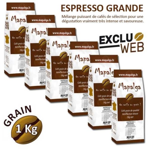 Pacchetto X 6 Café Grain Espresso Grande - 1 kg - Mapala