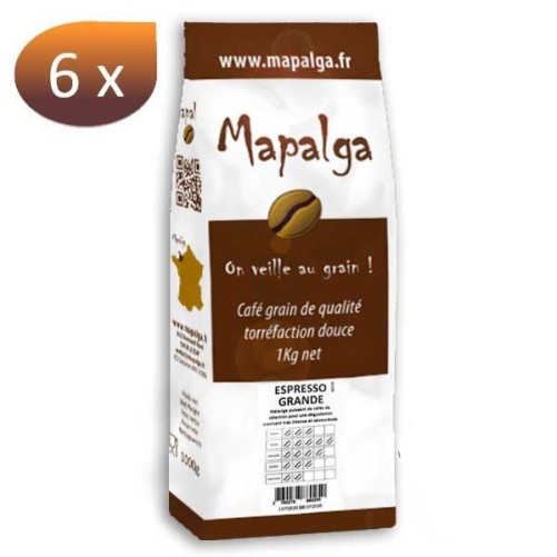 Pacchetto X 6 Café Grain Espresso Grande - 1 kg - Mapala