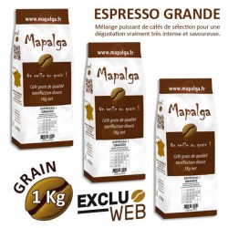 Pack x 3 Café grain ESPRESSO GRANDE - 1 kg - MAPALGA