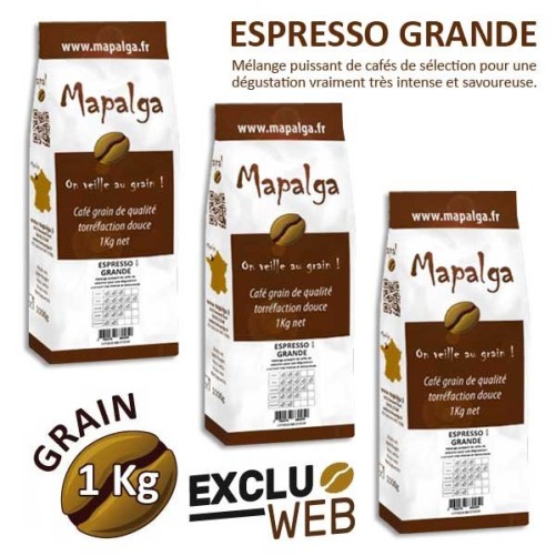 Pacchetto X 3 Café Grain Espresso Grande - 1 kg - Mapalga