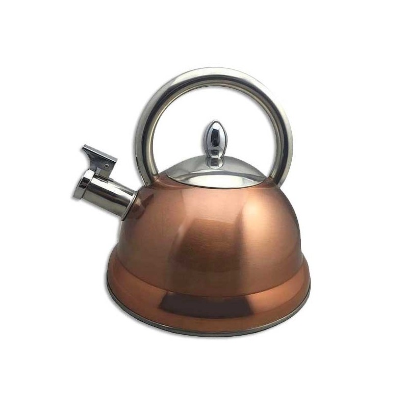 Bouilloire à sifflet Acier Inoxydable Coloris Cuivré 2,7 L - BAUMALU