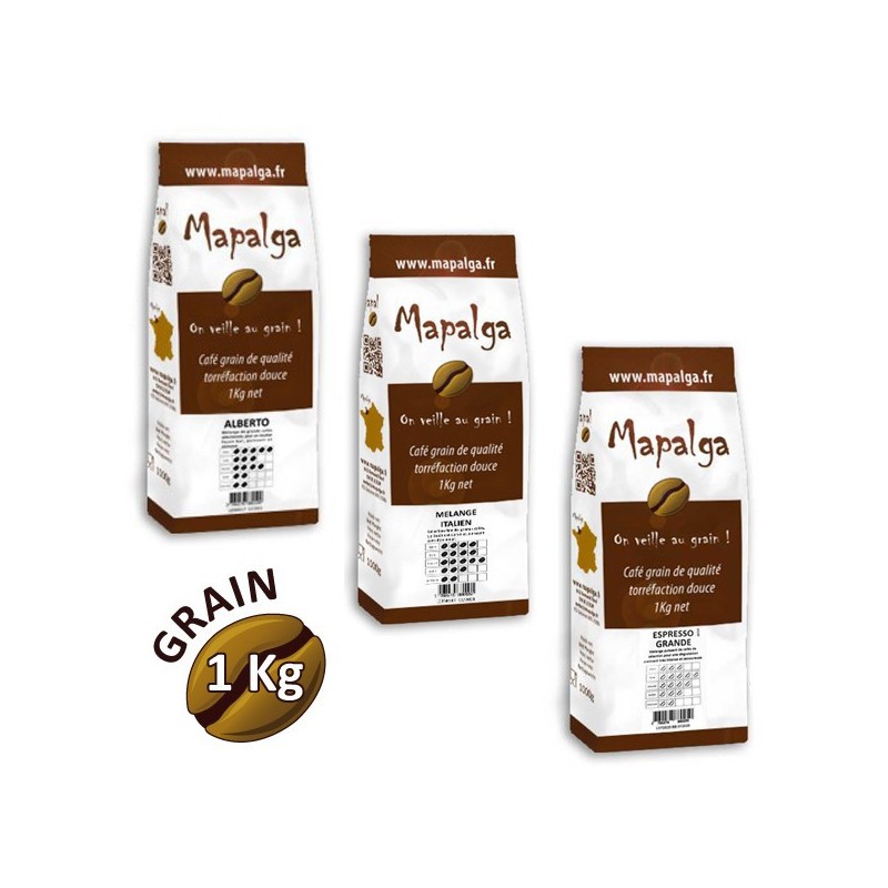 Economic Pack Cafés in grain - 1kg - MAPALGA Economic Pack Cafés in grain - 1kg - MAPALGA