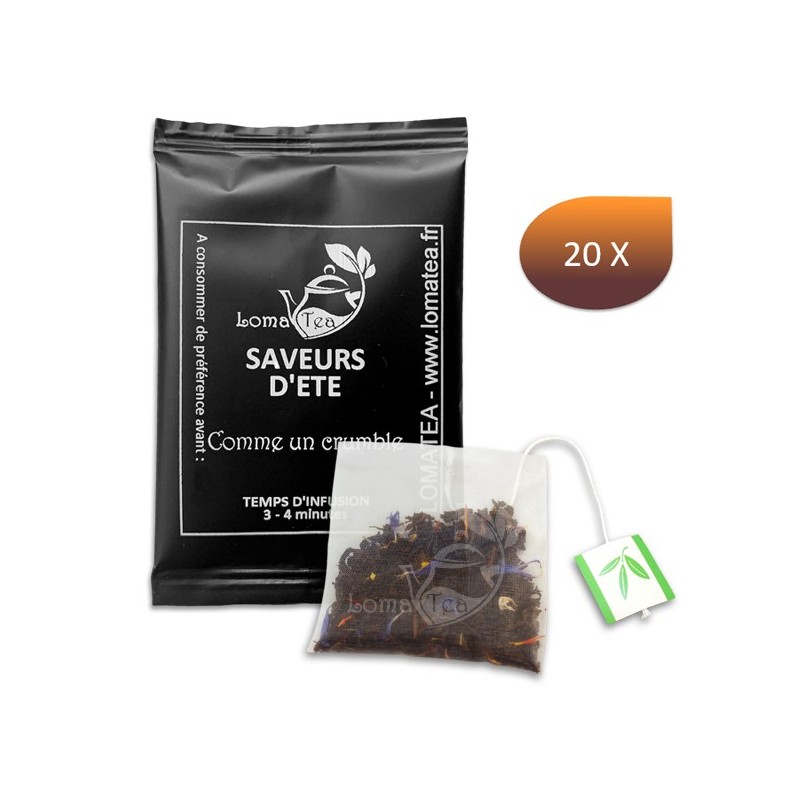 Thé noir SAVEURS D'ÉTÉ x 20 infusettes individuelles - LOMATEA