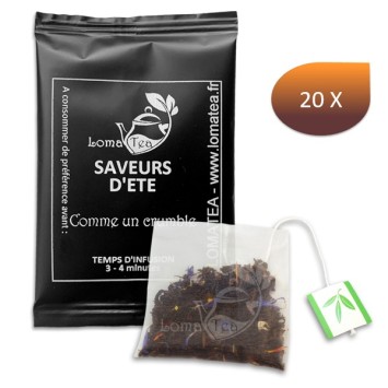 Thé noir SAVEURS D'ÉTÉ x 20 infusettes individuelles - LOMATEA