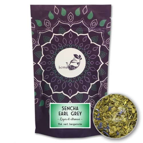 Sencha Earl Grey Lomatea green tea Metal box (100g)