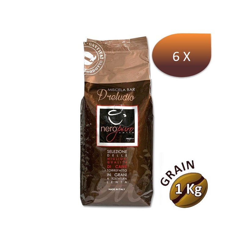 Coffee in grains Miscela Bar Preludio - 1 kg - Nero Puro