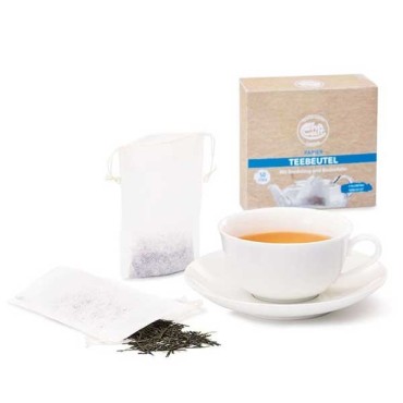 Boîte de 50 sachets filtre en papier avec cordon 90027 - CHA CULT