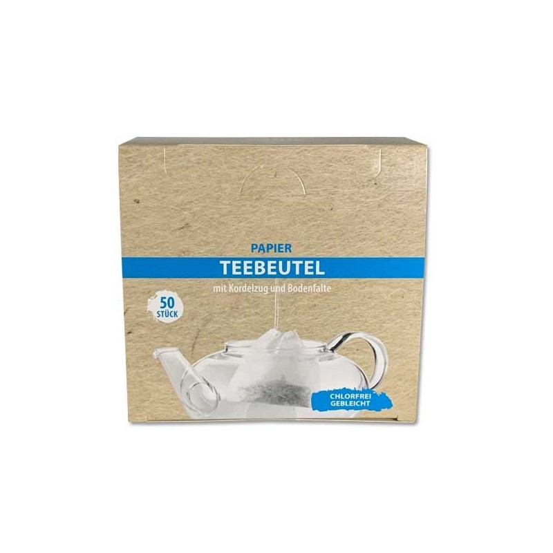 Boîte de 50 sachets filtre en papier avec cordon 90027 - CHA CULT