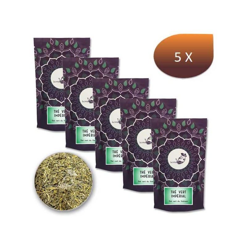 Pack x 5 Thé vert IMPÉRIAL Viêtnam VRAC 100g - LOMATEA