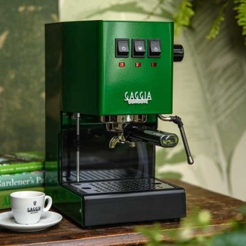 Macchina da caffè espresso classico e24 giungla verde gaggia ri9481/17 + 1 kg di caffè moulu offerto