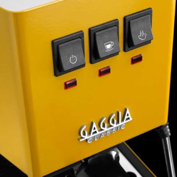 Machine à café espresso CLASSIC E24 SUNSHINE YELLOW GAGGIA RI9481/18 (4 x 250g de café offerts)