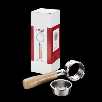 Porte-filtre sans fond avec filtre inox 58 mm poignée bois frêne GAGGIA RI9142/01  / 421946507221