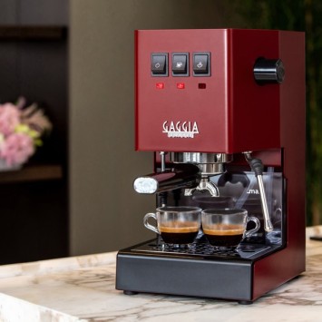 Machine à café espresso CLASSIC E24 CHERRY RED GAGGIA RI9481/12 + 1 Kg de café moulu OFFERT