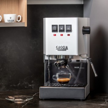 Machine à café espresso CLASSIC E24 POLAR WHITE GAGGIA RI9481/13 (4 x 250g de café offerts)