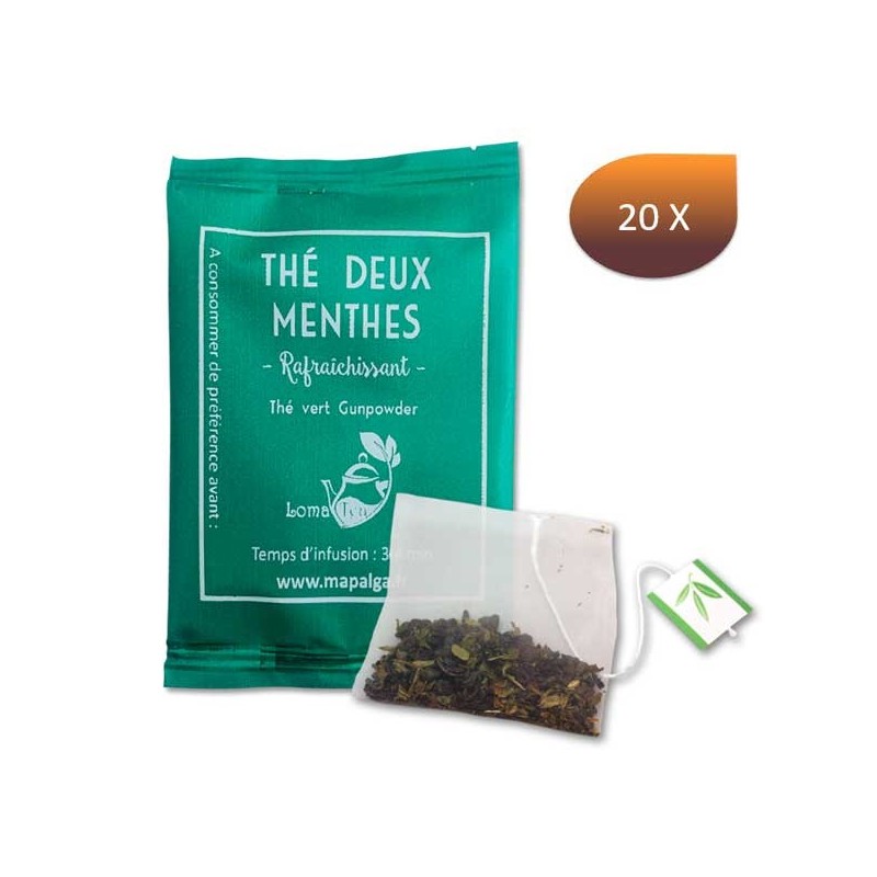 Green tea two mints Lomatea x 20 individual infuses