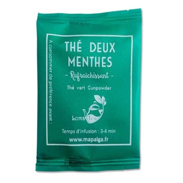 Thé vert DEUX MENTHES x 20 infusettes individuelles - LOMATEA