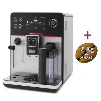 Machine à café automatique ACCADEMIA STAINLESS STEEL RI9782/01 - GAGGIA + 2 Kg de café OFFERTS