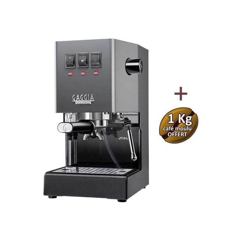 Espresso Classic E24 Macchina da caffè Grey Industrial Grey GAGIA RI9481/16 + 1 kg di caffè macinato Offerto