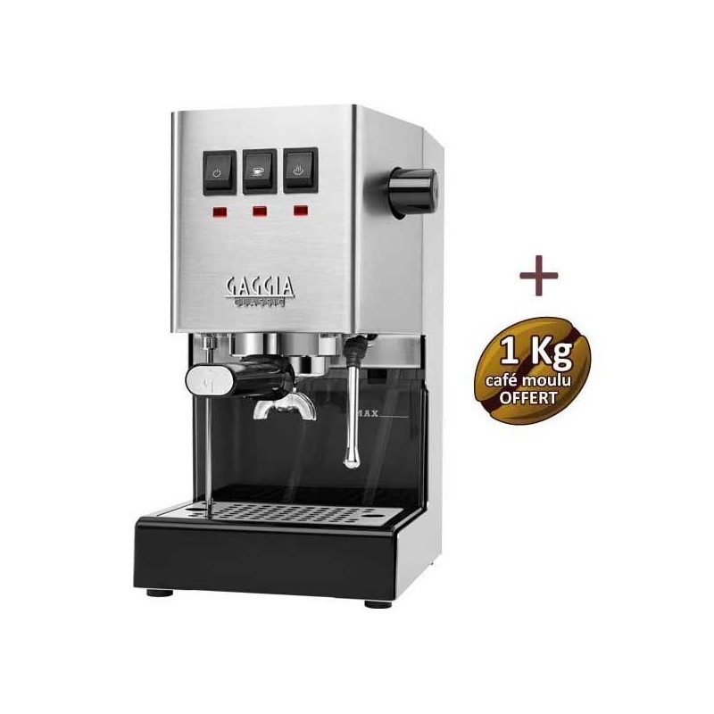 Coffee machine Espresso Classic E24 Inox Gaggia Ri9481/11 + 1 kg of ground coffee offered Coffee machine Espresso Classic E24 Inox Gaggia Ri9481/11 + 1 kg of ground coffee offered