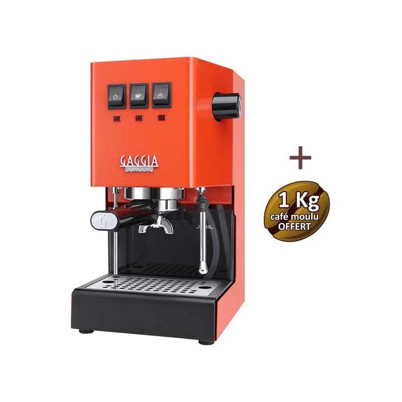 Coffee machine Espresso Classic E24 Lobster Red Gaggia Ri9481/19 + 1 kg of ground coffee offered Coffee machine Espresso Classic E24 Lobster Red Gaggia Ri9481/19 + 1 kg of ground coffee offered