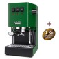 Machine à café espresso CLASSIC E24 JUNGLE GREEN GAGGIA RI9481/17 + 1 Kg de café moulu OFFERT