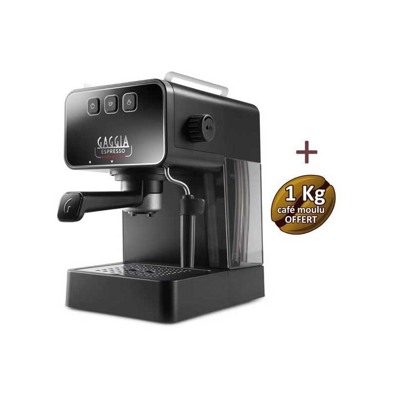Machine à café ESPRESSO EVOLUTION STONE BLACK GAGGIA EG2115/01 + 1 Kg de café OFFERT