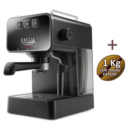 Machine à café ESPRESSO EVOLUTION STONE BLACK GAGGIA EG2115/01 + 1 Kg de café OFFERT