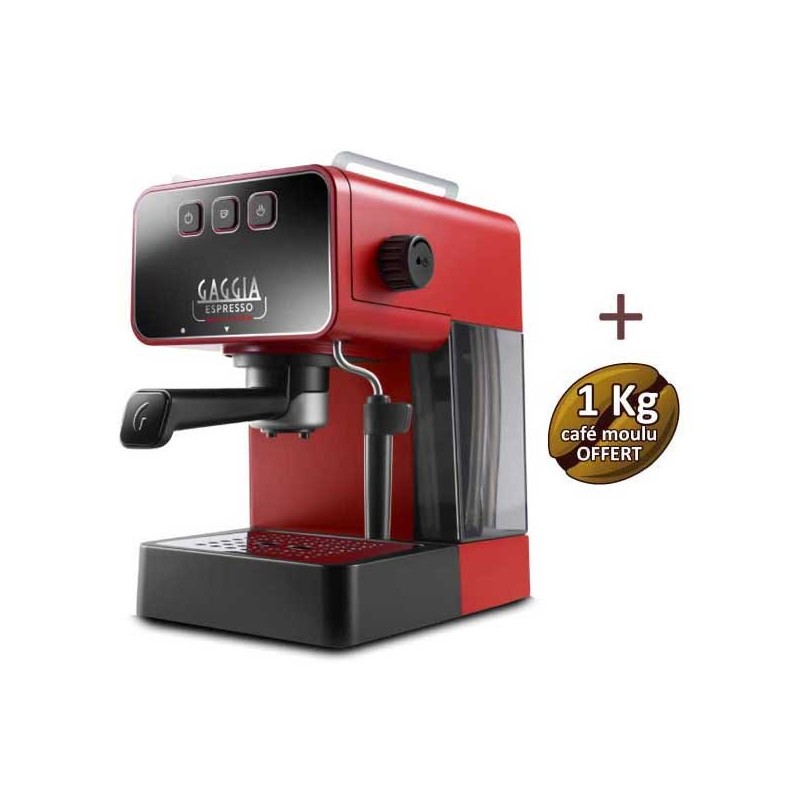 Machine à café ESPRESSO EVOLUTION LAVA RED GAGGIA EG2115/03 + 1 Kg de café OFFERT