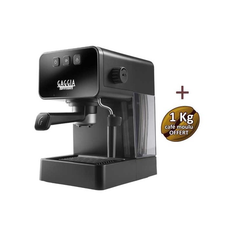 Stone Black Gaggia Eg2111/01 + 1 kg of coffee offered coffee machine. Stone Black Gaggia Eg2111/01 + 1 kg of coffee offered coffee machine.