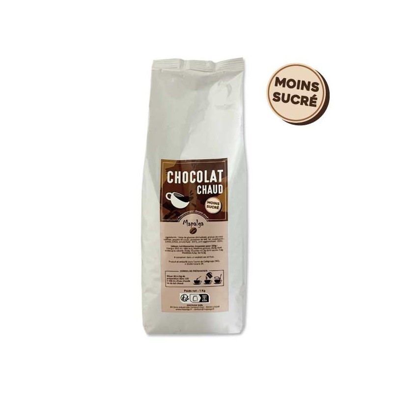 Instant hot chocolate less sweet - 1 kg - MAPALGA