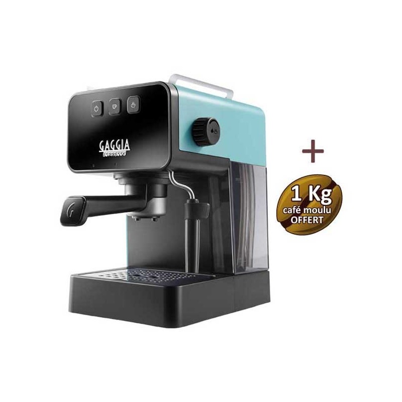 Machine à café ESPRESSO DELUXE RIVERWAY GREEN GAGGIA EG2111/66 + 1 Kg de café OFFERT