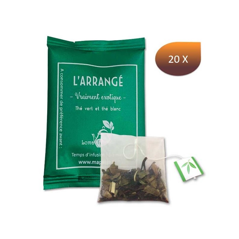 Thé vert L'ARRANGÉ x 20 infusettes individuelles - LOMATEA