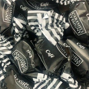 Boîte ronde bois Caramels au café au beurre  d'Isigny A.O.P. 150g - CAFÉ DU VIEUX PÊCHEUR